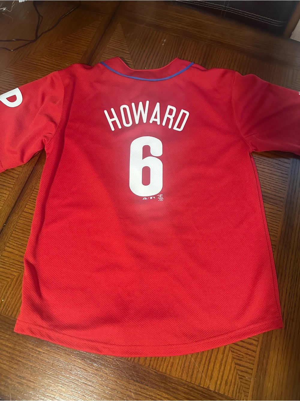 Ryan Howard Majestic Red Phillies Kids Baseball Jersey size 14/16